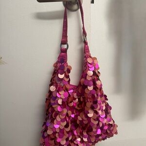Pink Sequin Women's Bag retro
